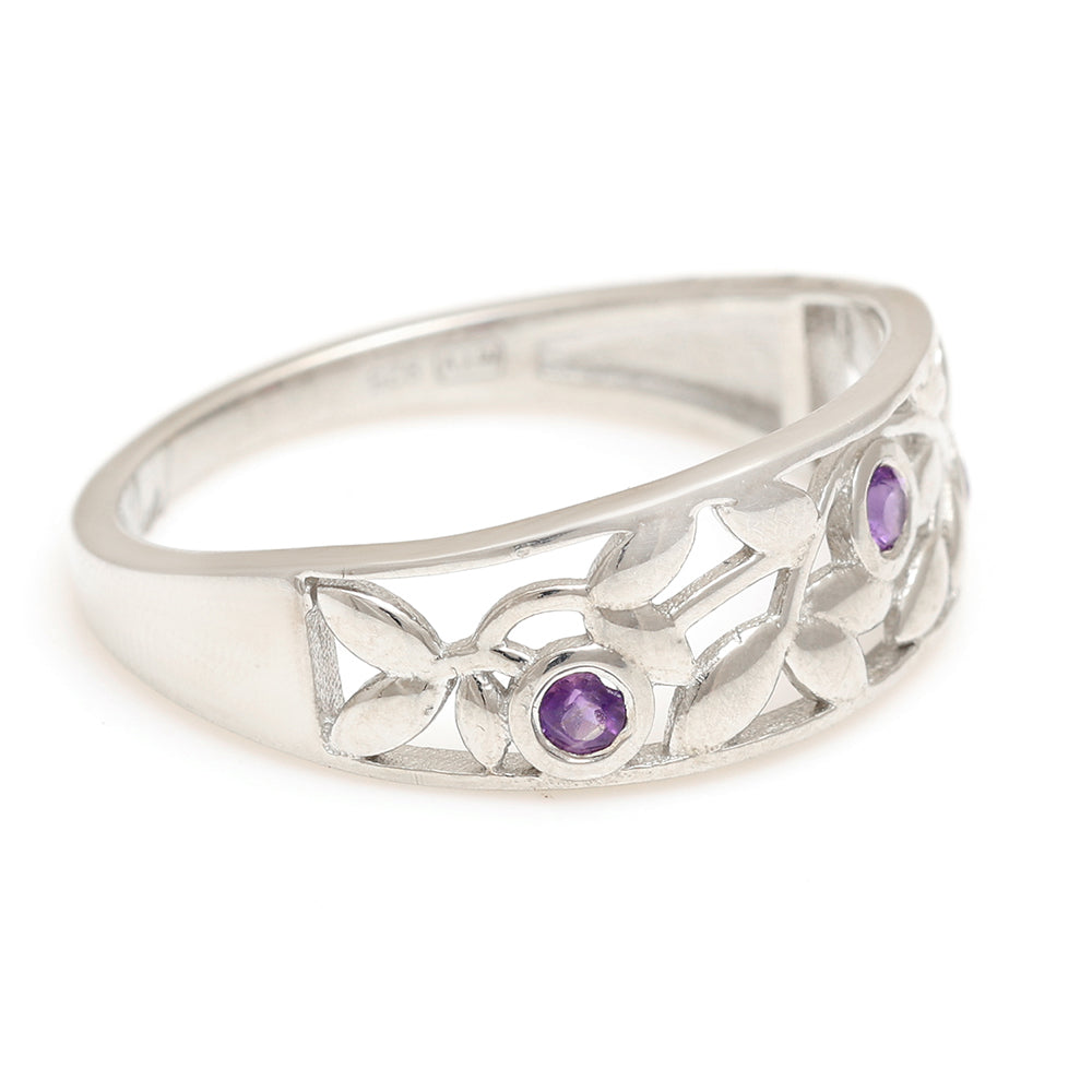 Anillo de Plata con Amatista de Brasil