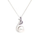 Colgante de Plata con Amatista de Brasil y Perla blanca de agua dulce