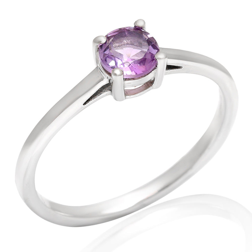 Anillo de Plata con Amatista de Brasil