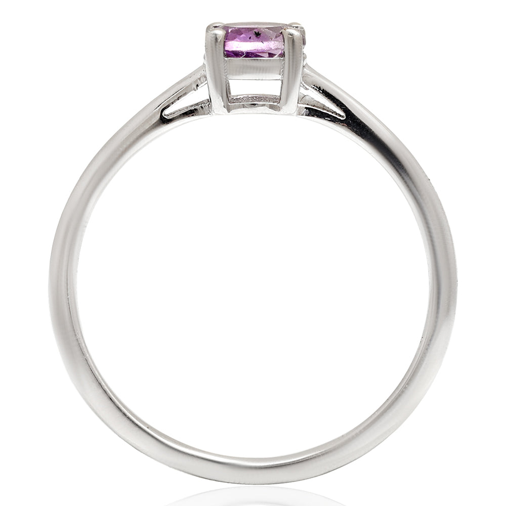 Anillo de Plata con Amatista de Brasil