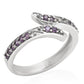 Anillo de Plata con Amatista de Brasil y Topacio Blanco