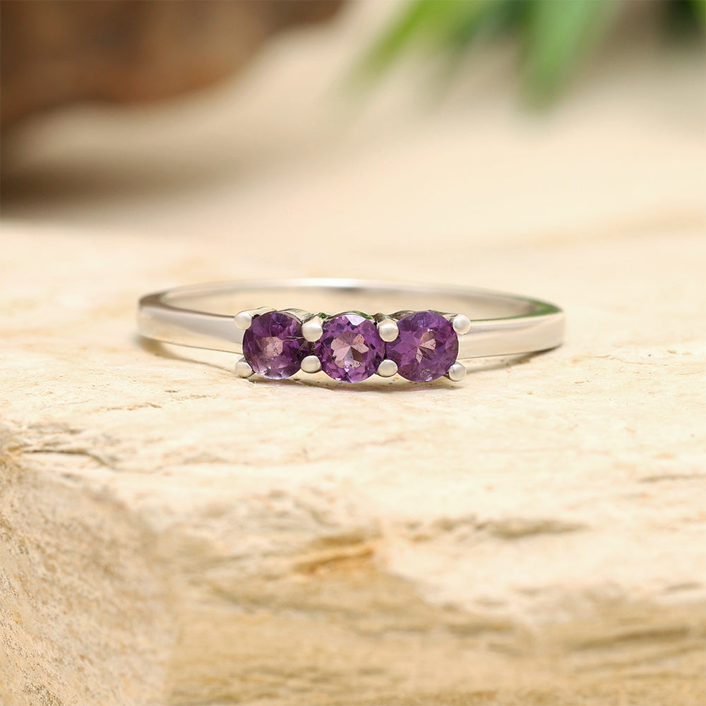 Anillo de Plata con Amatista de Brasil