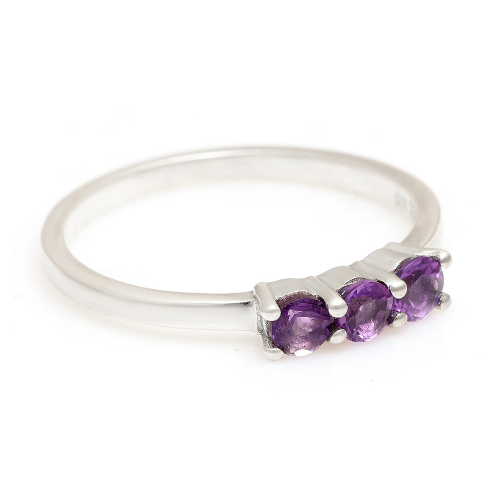 Anillo de Plata con Amatista de Brasil