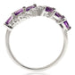 Anillo de Plata con Amatista de Brasil y Topacio Blanco