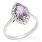 Anillo de Plata con Amatista de Brasil y Topacio Blanco