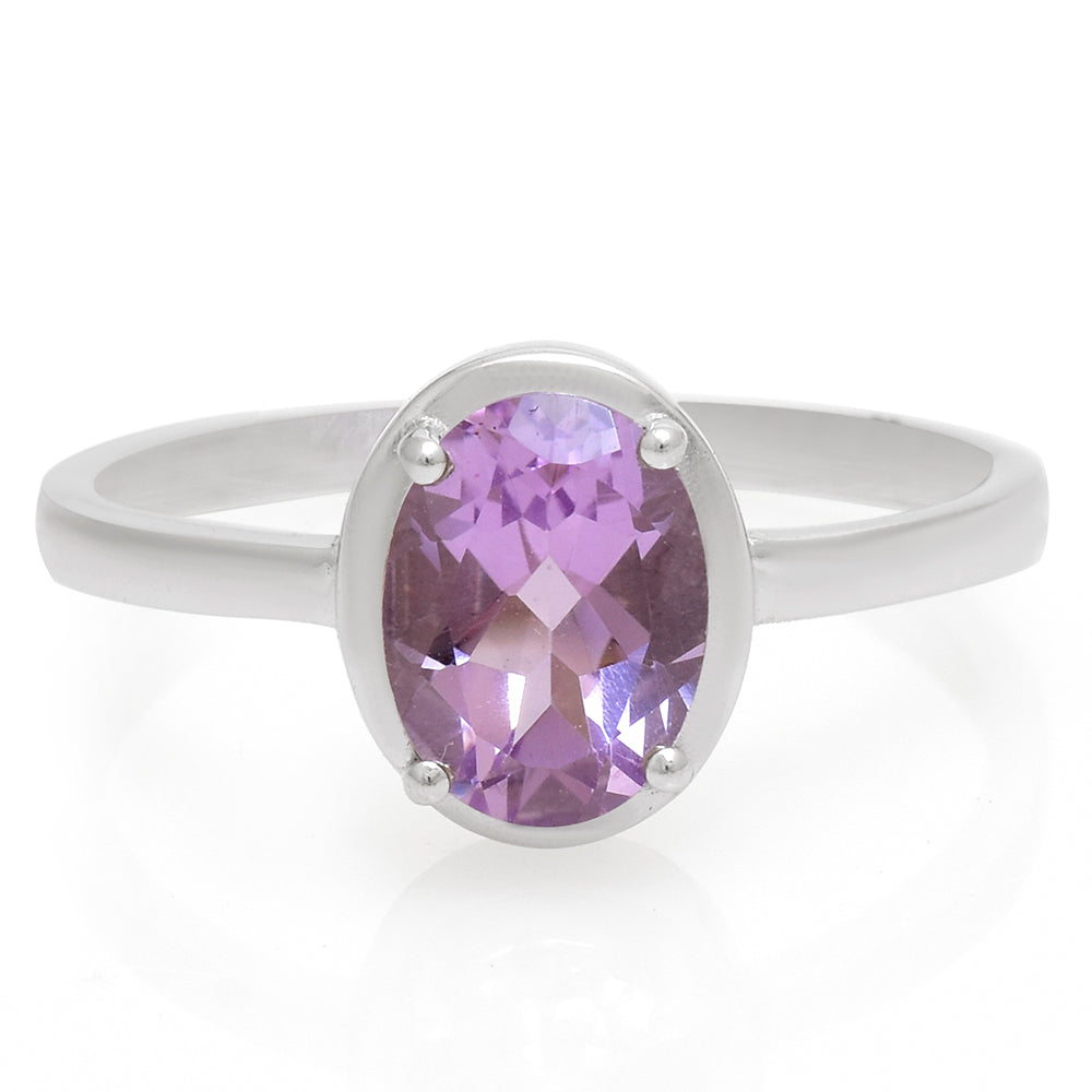 Anillo de Plata con Amatista de Brasil 1 