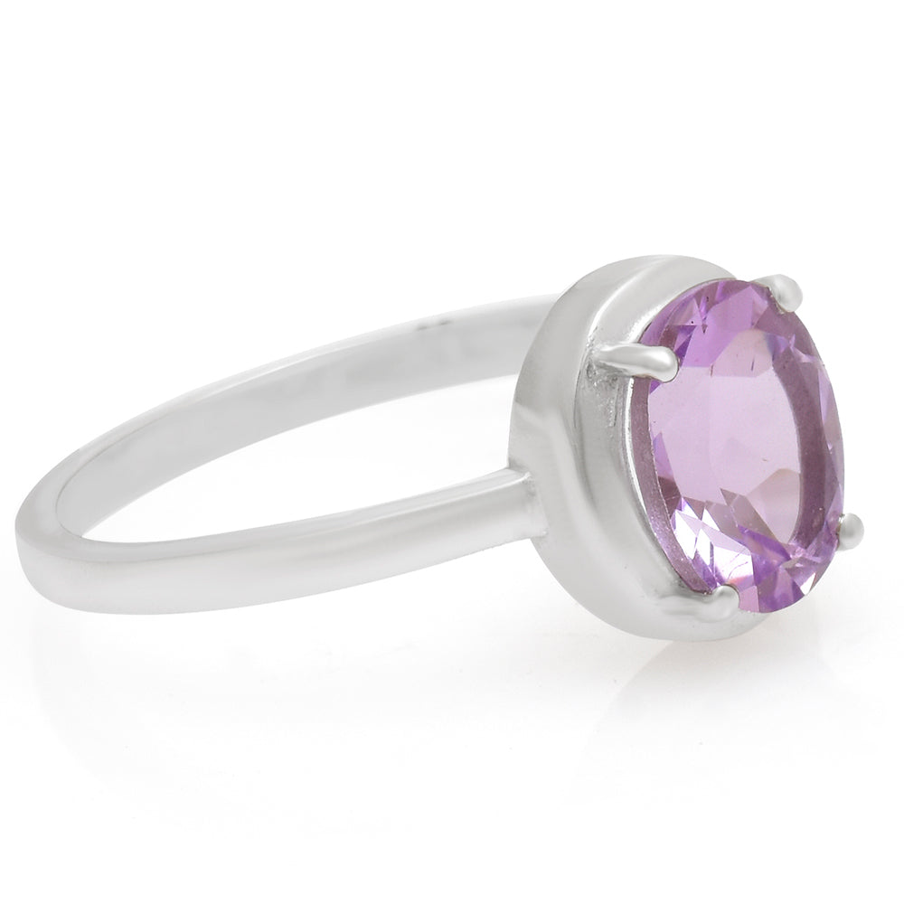 Anillo de Plata con Amatista de Brasil 2 