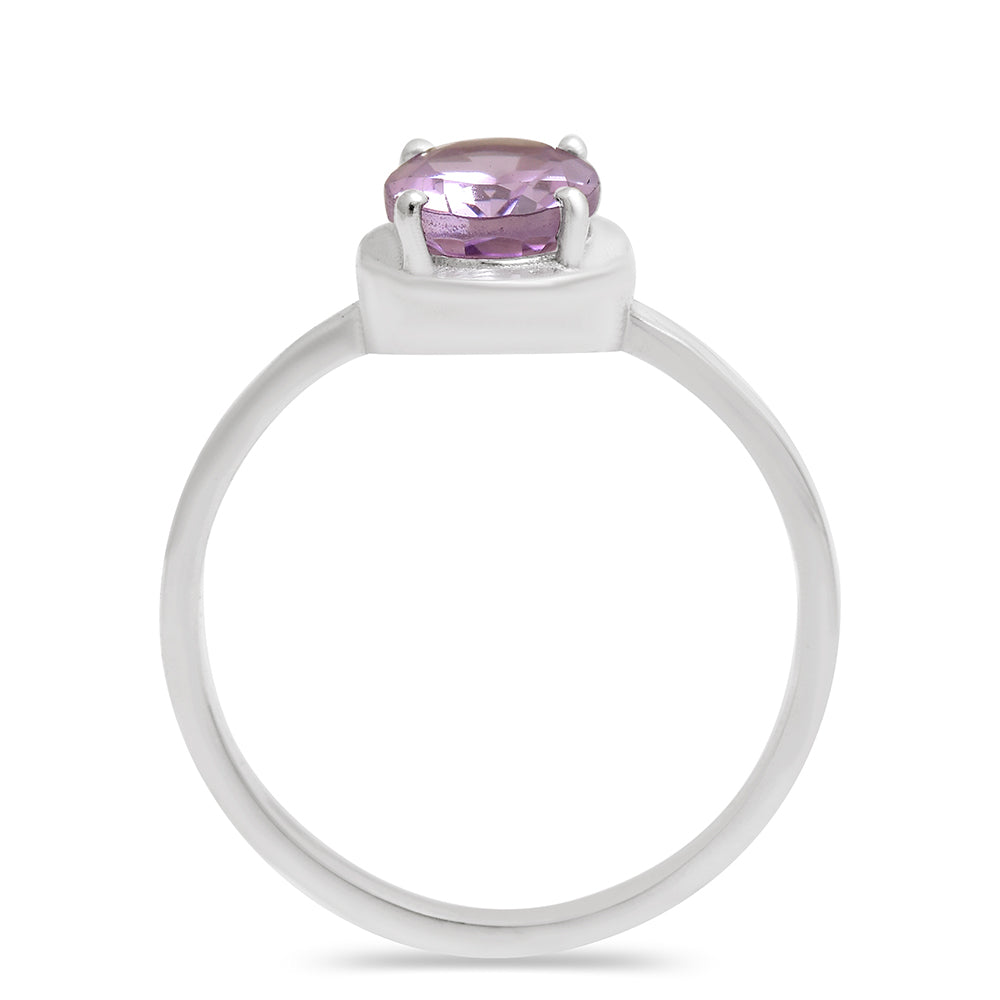 Anillo de Plata con Amatista de Brasil 4 