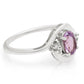 Anillo de Plata con Amatista de Brasil y Topacio Blanco
