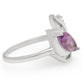 Anillo de Plata con Amatista de Brasil y Topacio Blanco