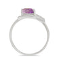 Anillo de Plata con Amatista de Brasil y Topacio Blanco