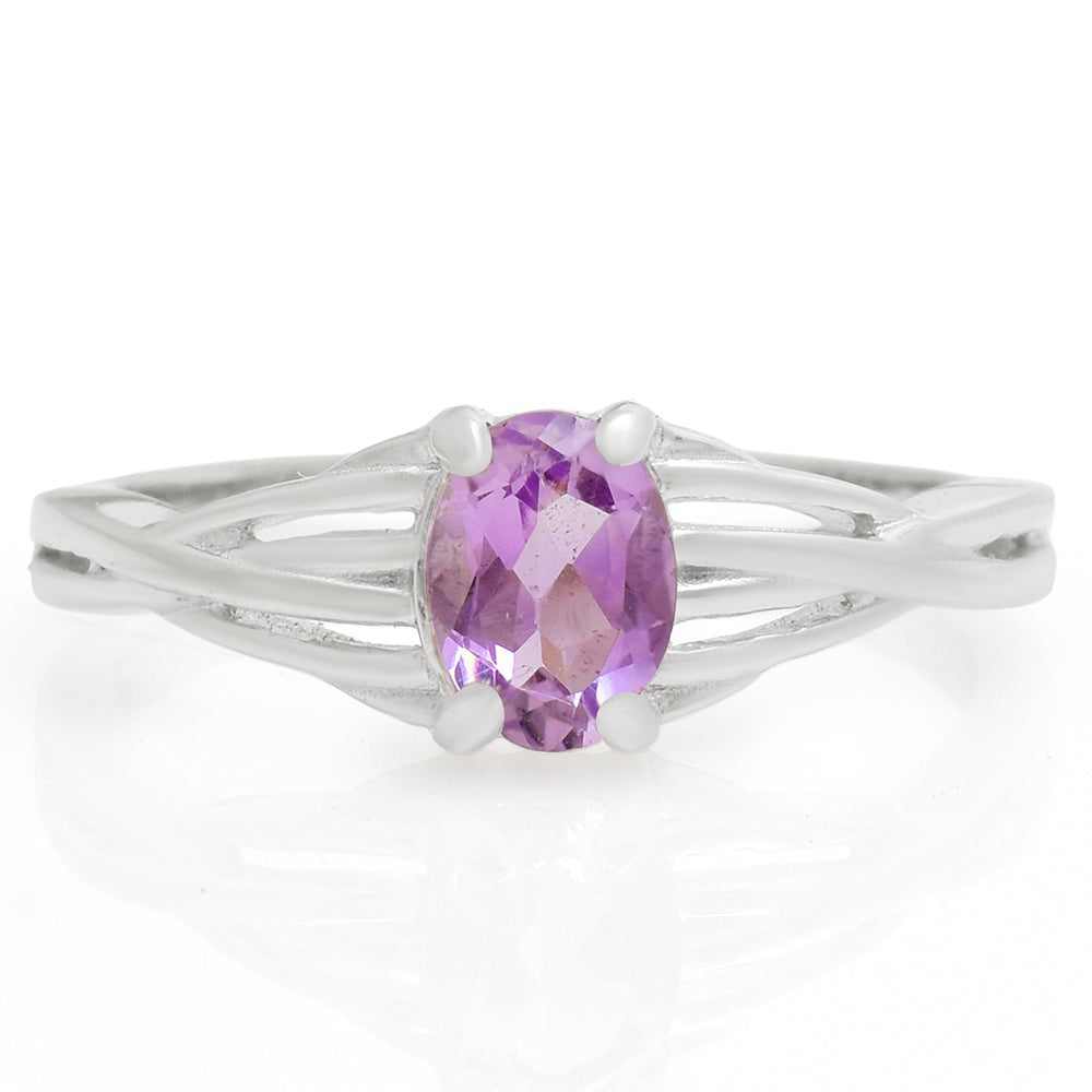 Anillo de Plata con Amatista de Brasil 1 