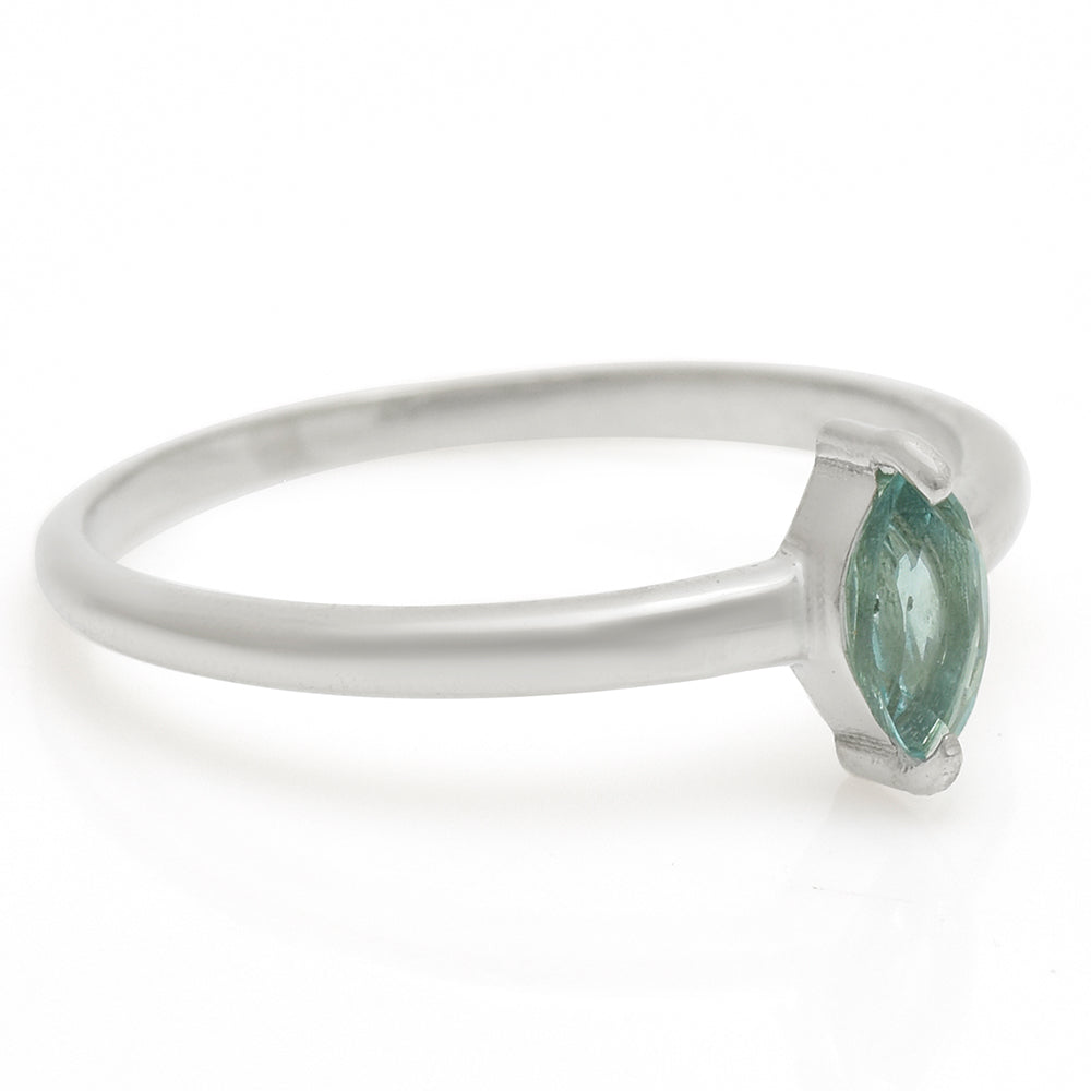 Anillo de Plata con Apatita azul de Madagascar 3 