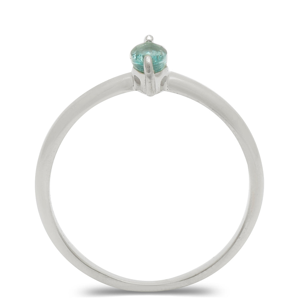 Anillo de Plata con Apatita azul de Madagascar 2 