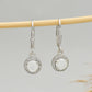 Pendientes de Plata con Piedra Lunar Arco Iris y Topacio Blanco