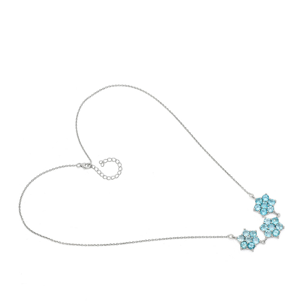 Collar de Plata con Apatita azul de Madagascar 2 