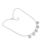 Collar de Plata con Piedra Lunar Arco Iris y Topacio Blanco