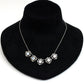 Collar de Plata con Piedra Lunar Arco Iris y Topacio Blanco