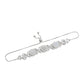 Pulsera de Plata con Piedra Lunar Arco Iris y Topacio Blanco