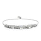 Pulsera de Plata con Piedra Lunar Arco Iris y Topacio Blanco
