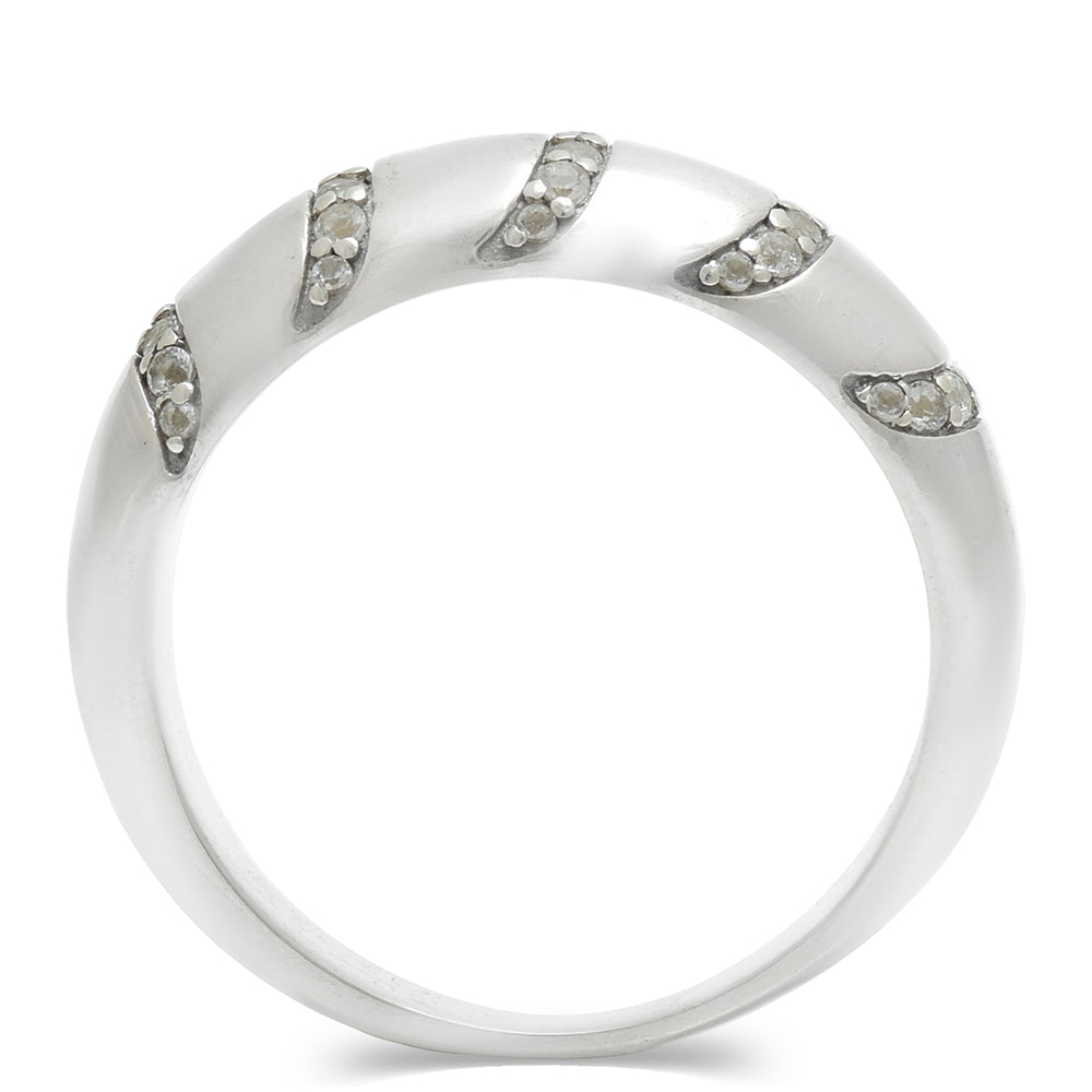 Anillo de Plata con Topacio Blanco
