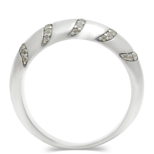 Anillo de Plata con Topacio Blanco