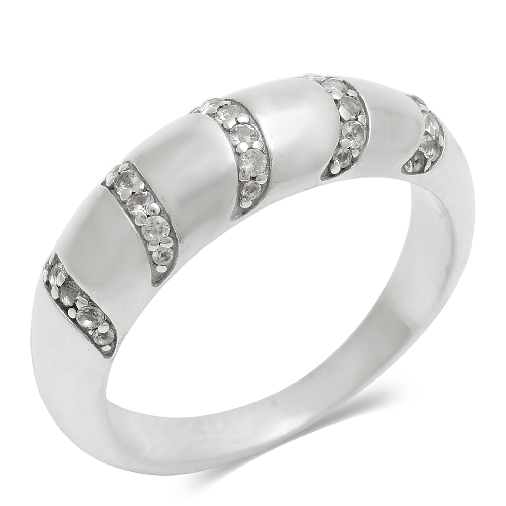Anillo de Plata con Topacio Blanco