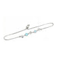Pulsera de Plata con Apatita azul de Madagascar y Topacio Blanco