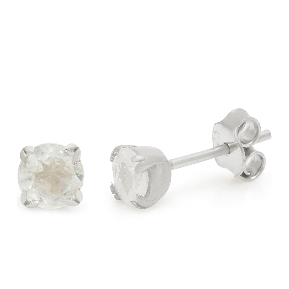 Pendientes de Plata con Piedra Lunar Arco Iris 2 