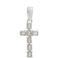 Cruz Colgante de Plata con Piedra Lunar Arco Iris