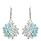 Pendientes de Plata con Apatita azul de Madagascar y Topacio Blanco