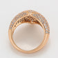 Anillo de Aleación Bañado en Oro con Cristal Emporia® Blanco