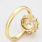 Anillo de Aleación Bañado en Oro con Cristal Emporia® Blanco