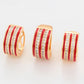 Conjunto de Aleación Bañado en Oro con Cristal Emporia® Rojo y Cristal Emporia® Blanco ( Pendientes +Anillo )