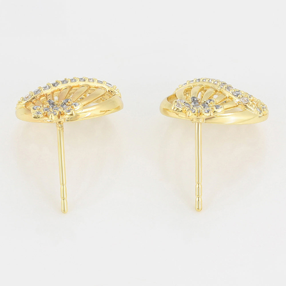 Conjunto de Aleación Bañado en Oro con Cristal Emporia® Blanco ( Pendientes +Colgante ) 7 
