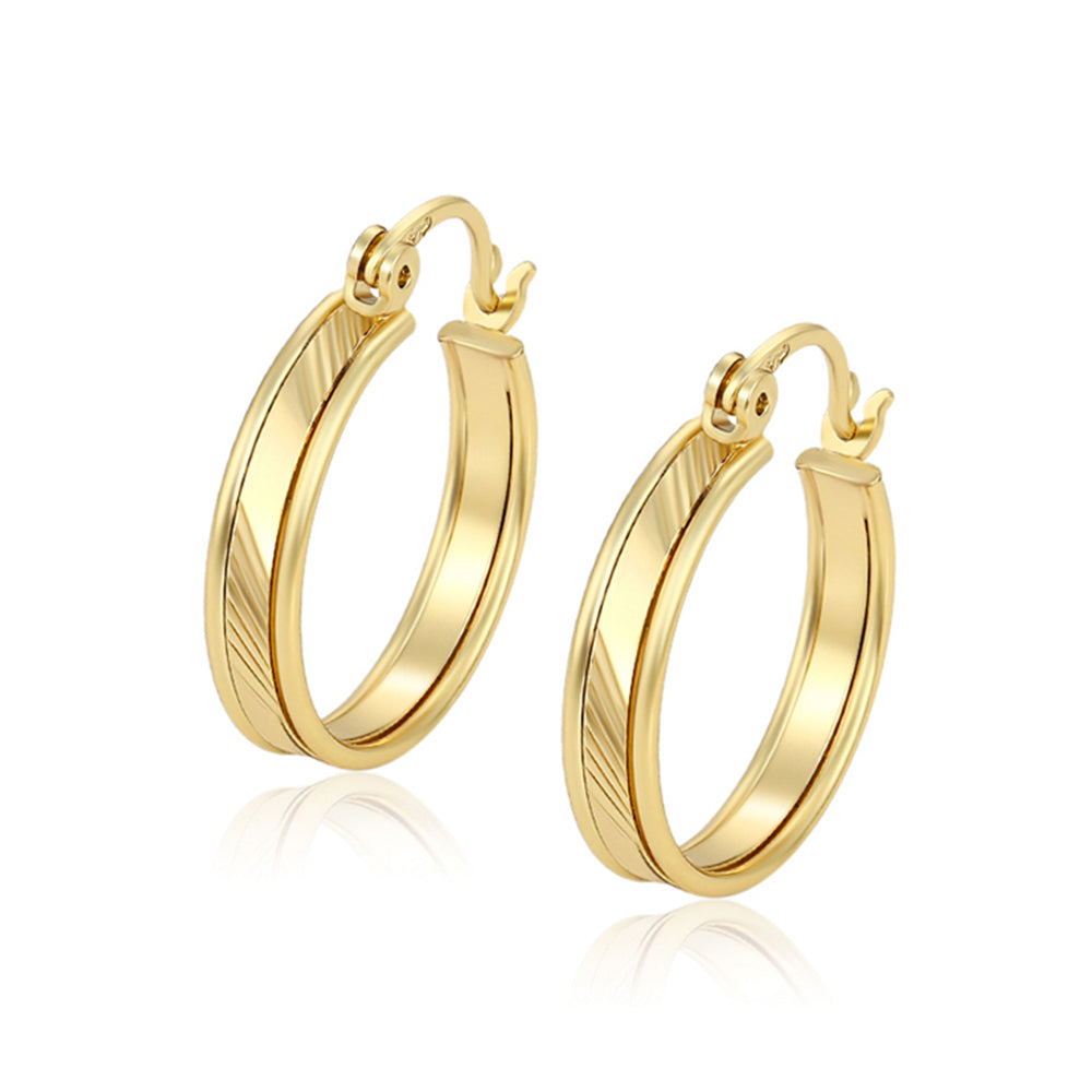 Pendientes de Aleación Bañado en Oro 1 
