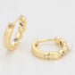 Pendientes de Aleación Bañado en Oro con Cristal Emporia® Blanco y Perla de cristal