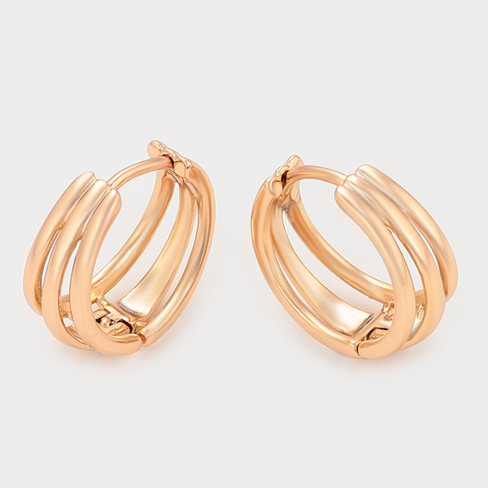 Pendientes de Aleación Bañado en Oro 4 