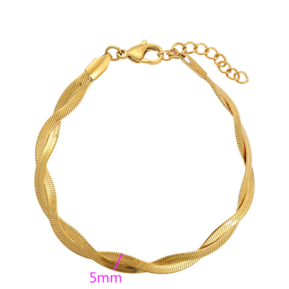 Pulsera de Aleación Bañado en Oro
