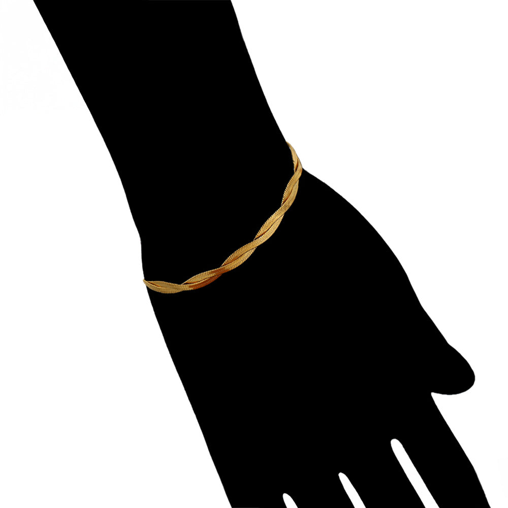 Pulsera de Aleación Bañado en Oro 8 