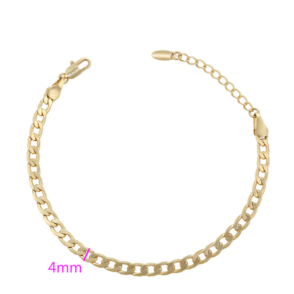 Pulsera de Aleación Bañado en Oro 2 