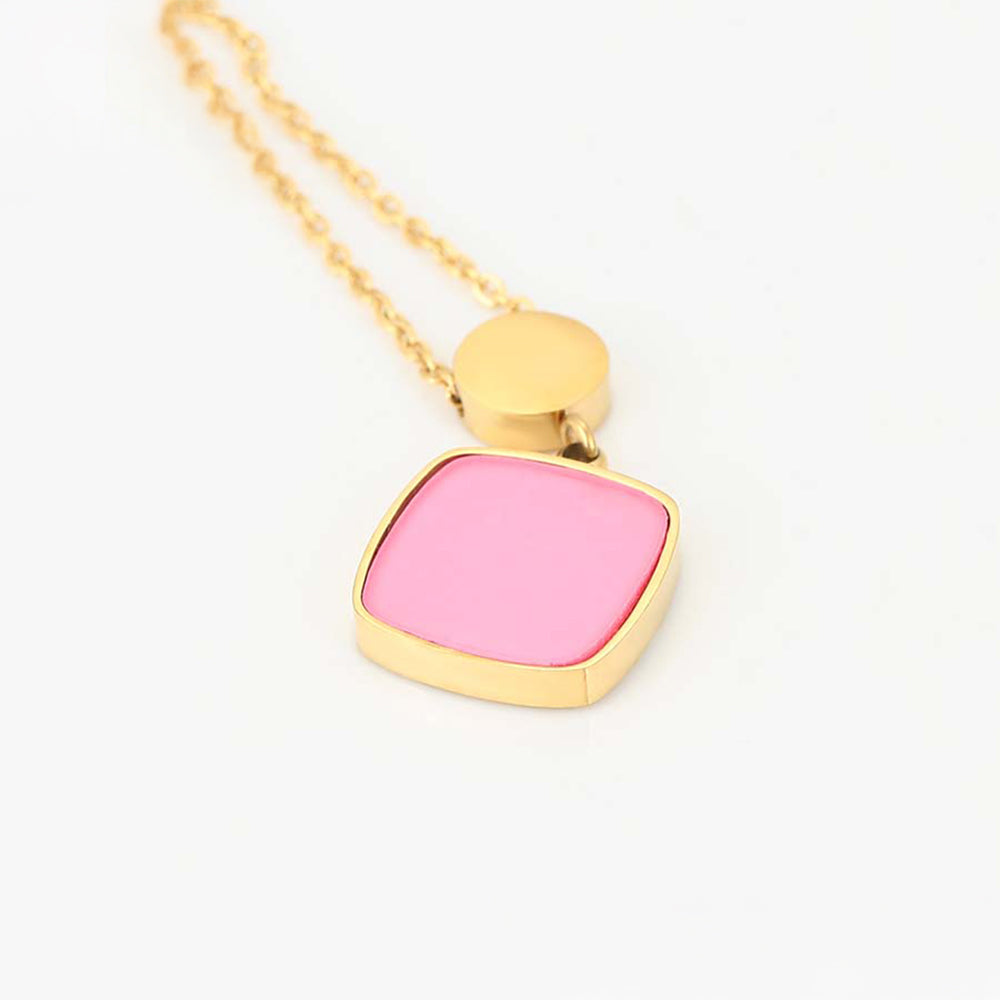 Collar de Aleación Bañado en Oro con Cristal Emporia® Rosa