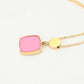 Collar de Aleación Bañado en Oro con Cristal Emporia® Rosa
