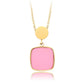 Collar de Aleación Bañado en Oro con Cristal Emporia® Rosa