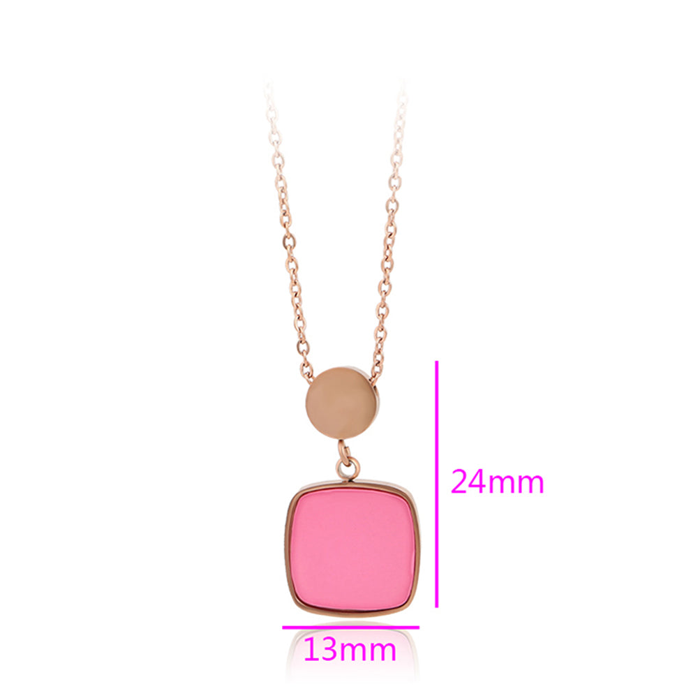 Collar de Aleación Bañado en Oro con Cristal Emporia® Rosa 2 