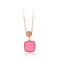 Collar de Aleación Bañado en Oro con Cristal Emporia® Rosa