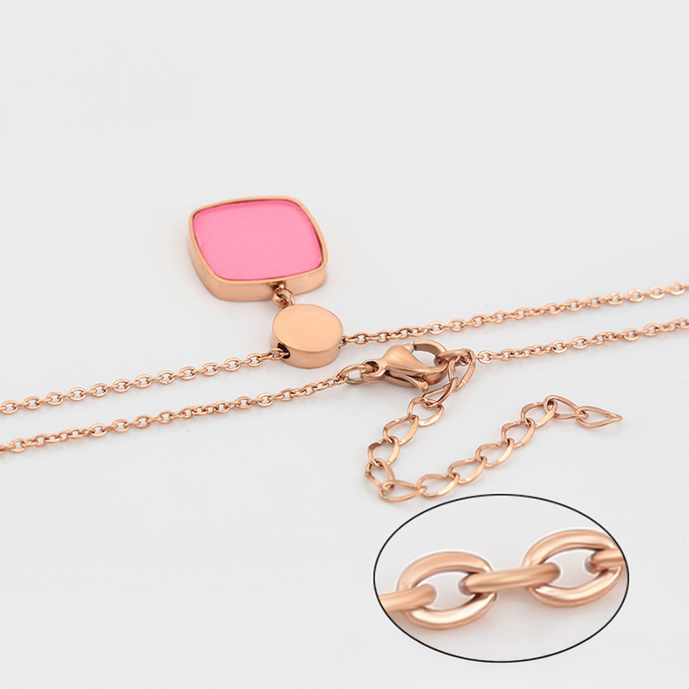 Collar de Aleación Bañado en Oro con Cristal Emporia® Rosa 6 