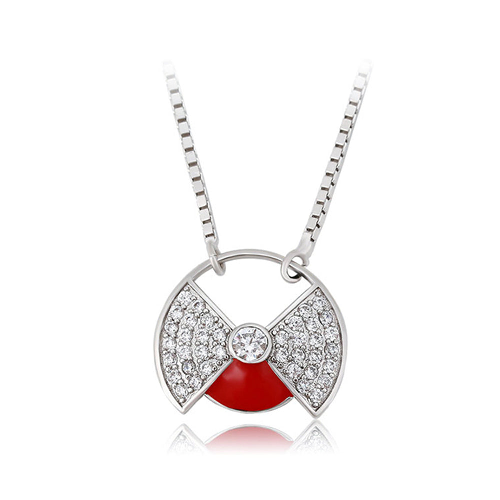 Collar de Aleación Bañado en Oro con Cristal Emporia® Rojo 1 