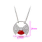 Collar de Aleación Bañado en Oro con Cristal Emporia® Rojo