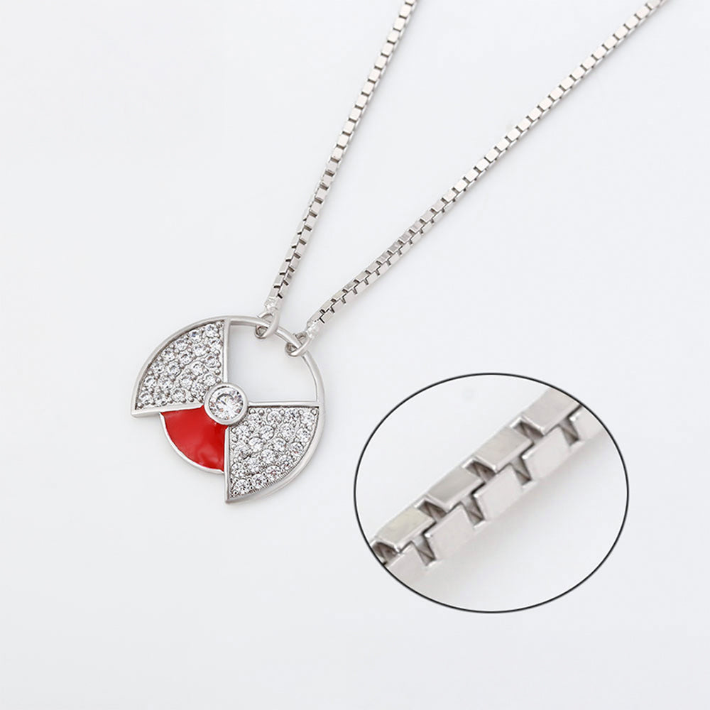 Collar de Aleación Bañado en Oro con Cristal Emporia® Rojo 4 